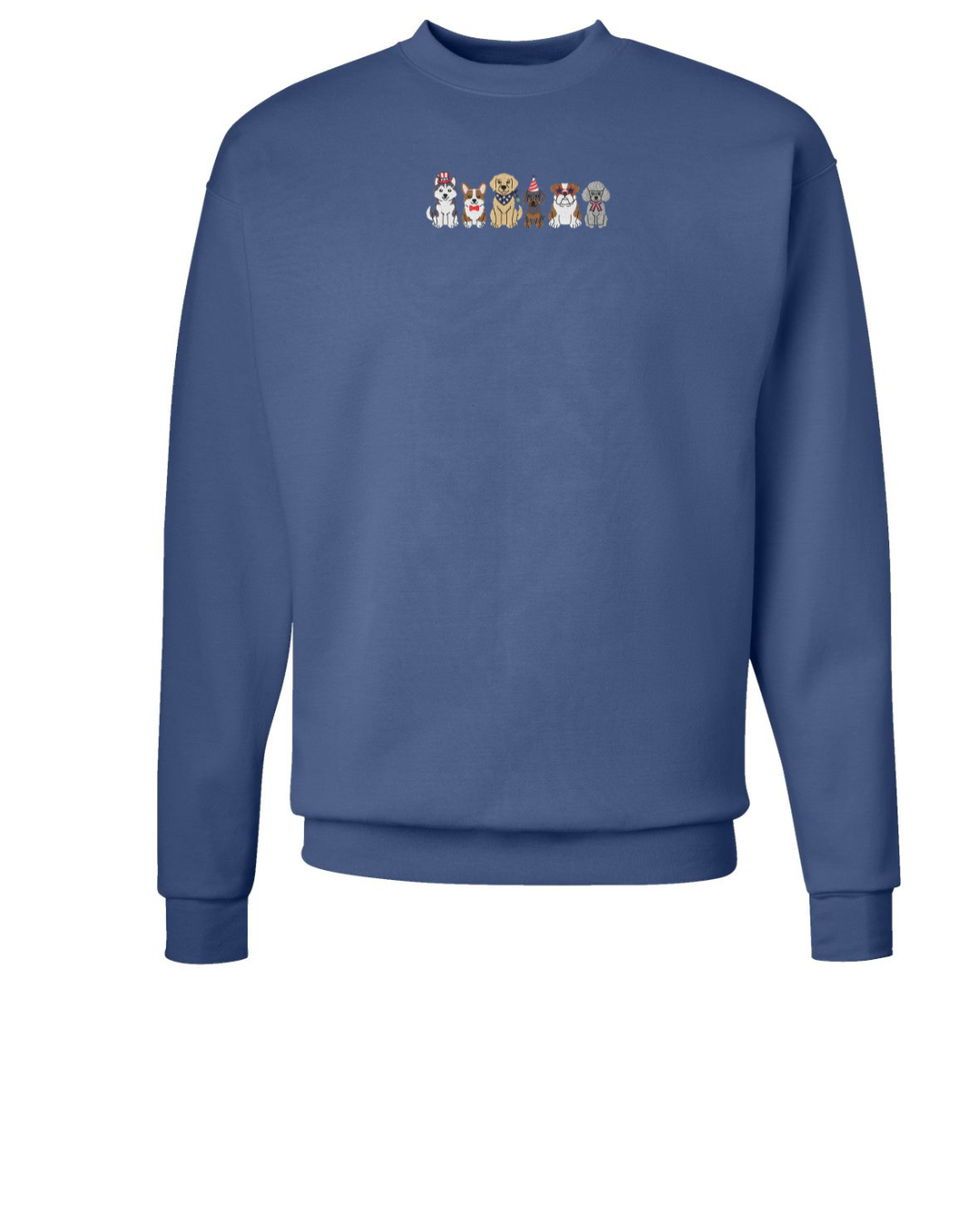 Patriotic Doggies Embroidered Sweatshirt