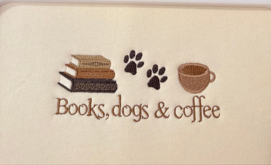 Books, dogs & Coffee Sweatshirt
