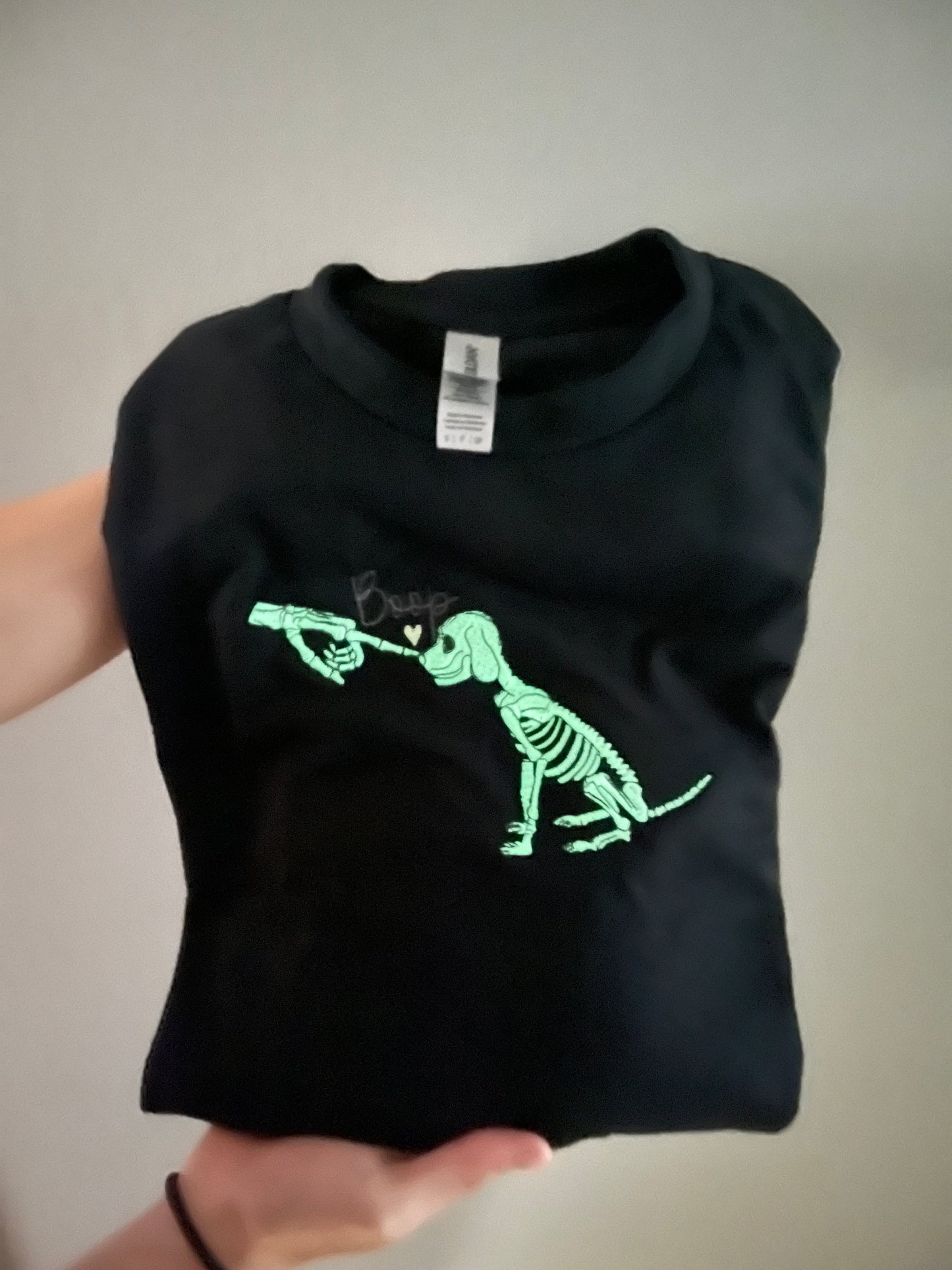BOOP GLOW IN THE DARK Skeleton embroidered (LONG SLEEVE)