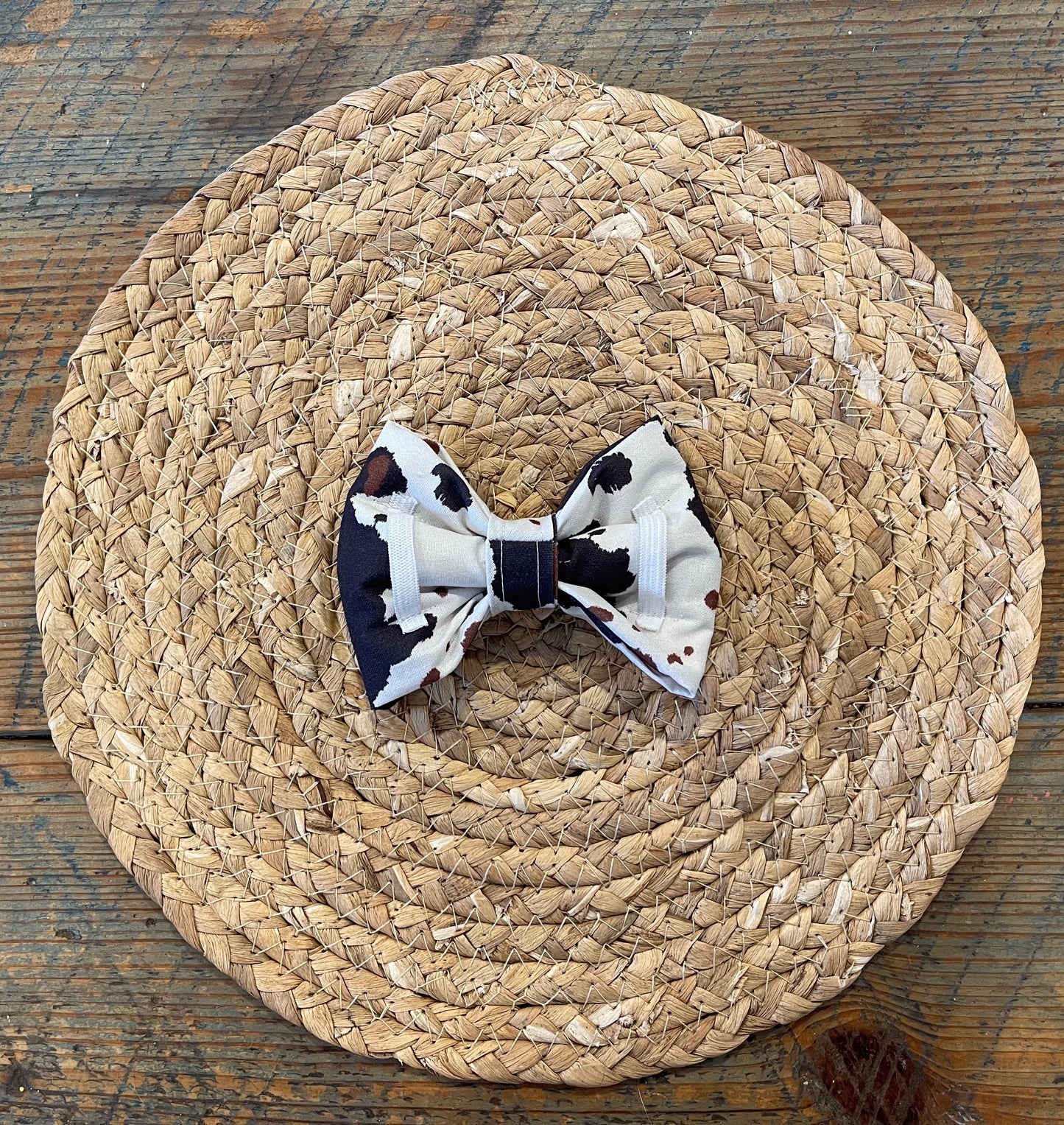 Bowtie - Cow Print (Brown) spots