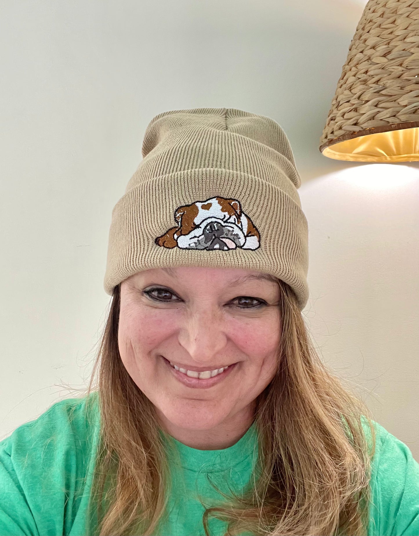 Napping Bulldog Beanie