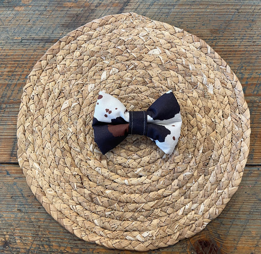 Bowtie - Cow Print (Brown) spots