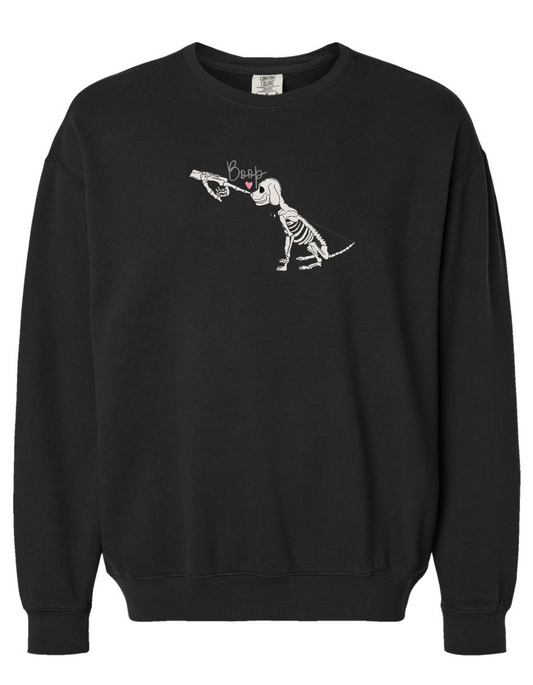 BOOP GLOW IN THE DARK Skeleton embroidered (SWEATSHIRT)
