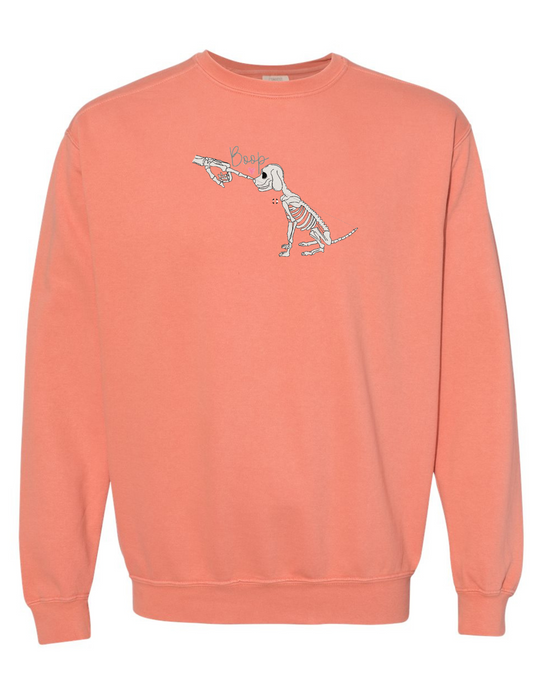 BOOP GLOW IN THE DARK Skeleton embroidered (SWEATSHIRT)