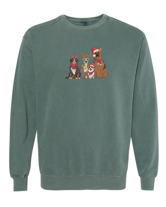 4 Naughty Dogs Embroidered Sweatshirt
