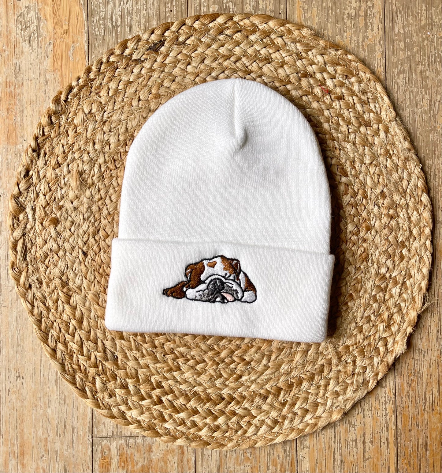 Napping Bulldog Beanie