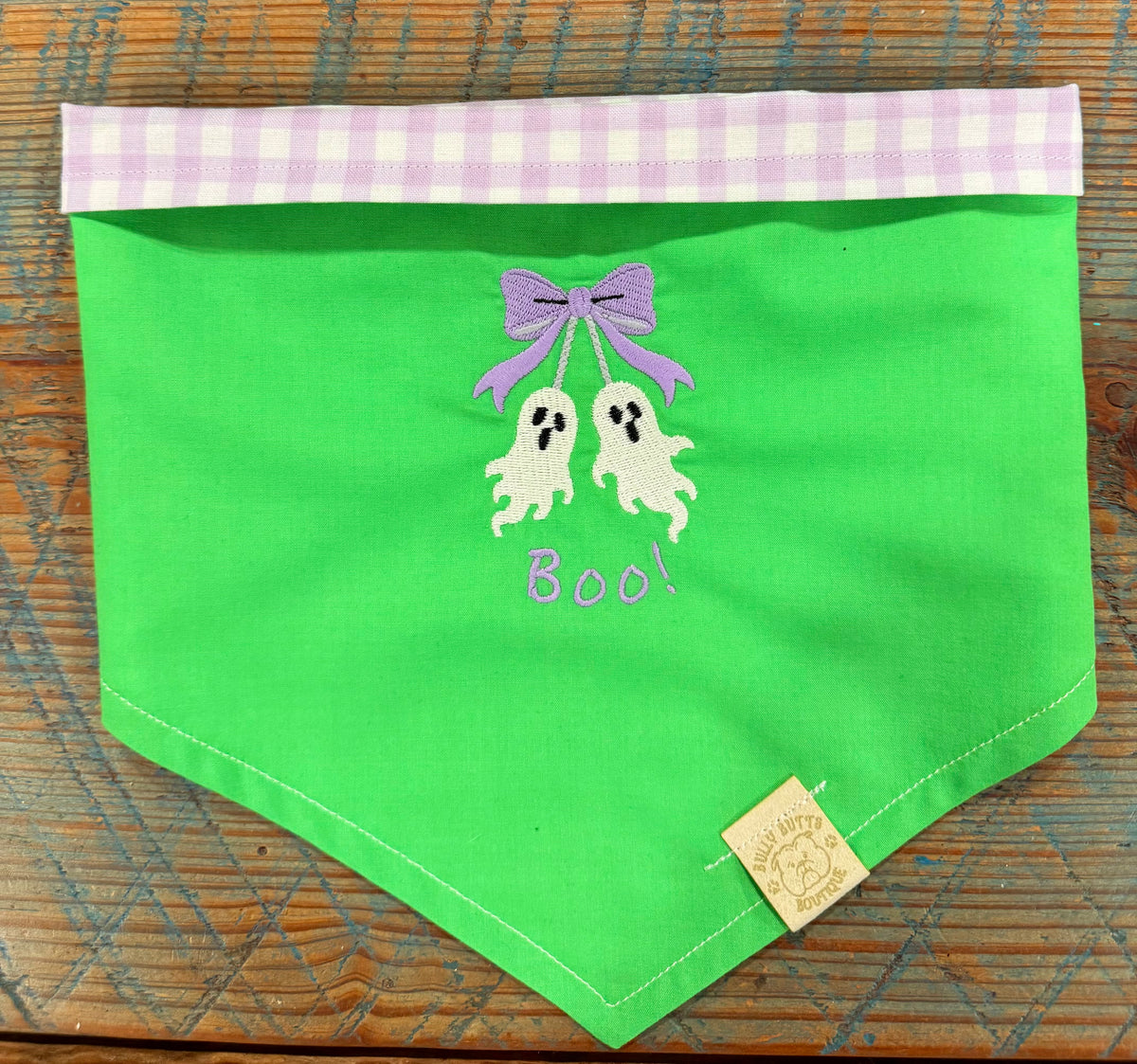 Dog Bandana - Embroidered Cherry Ghost