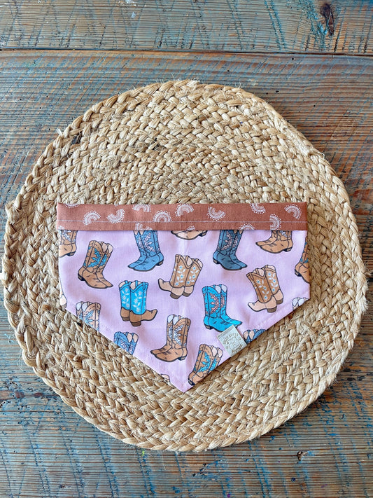 Dog Bandana - Pink Cowgirl Boots