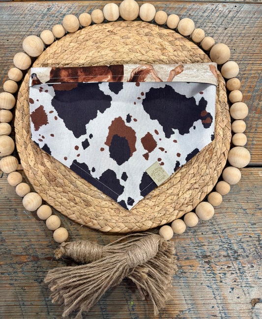 Dog Bandana - Mixed Cow Print