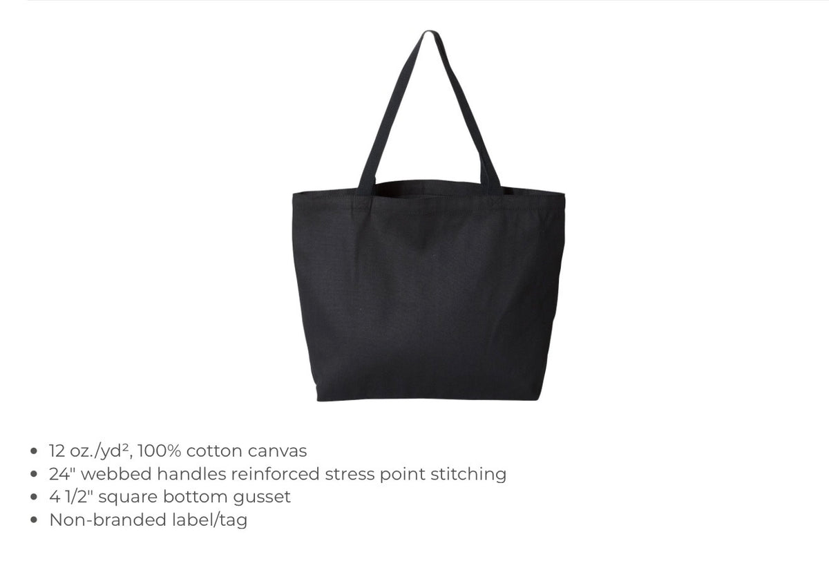 Boop Glow in the dark embroidered Large Tote Bag