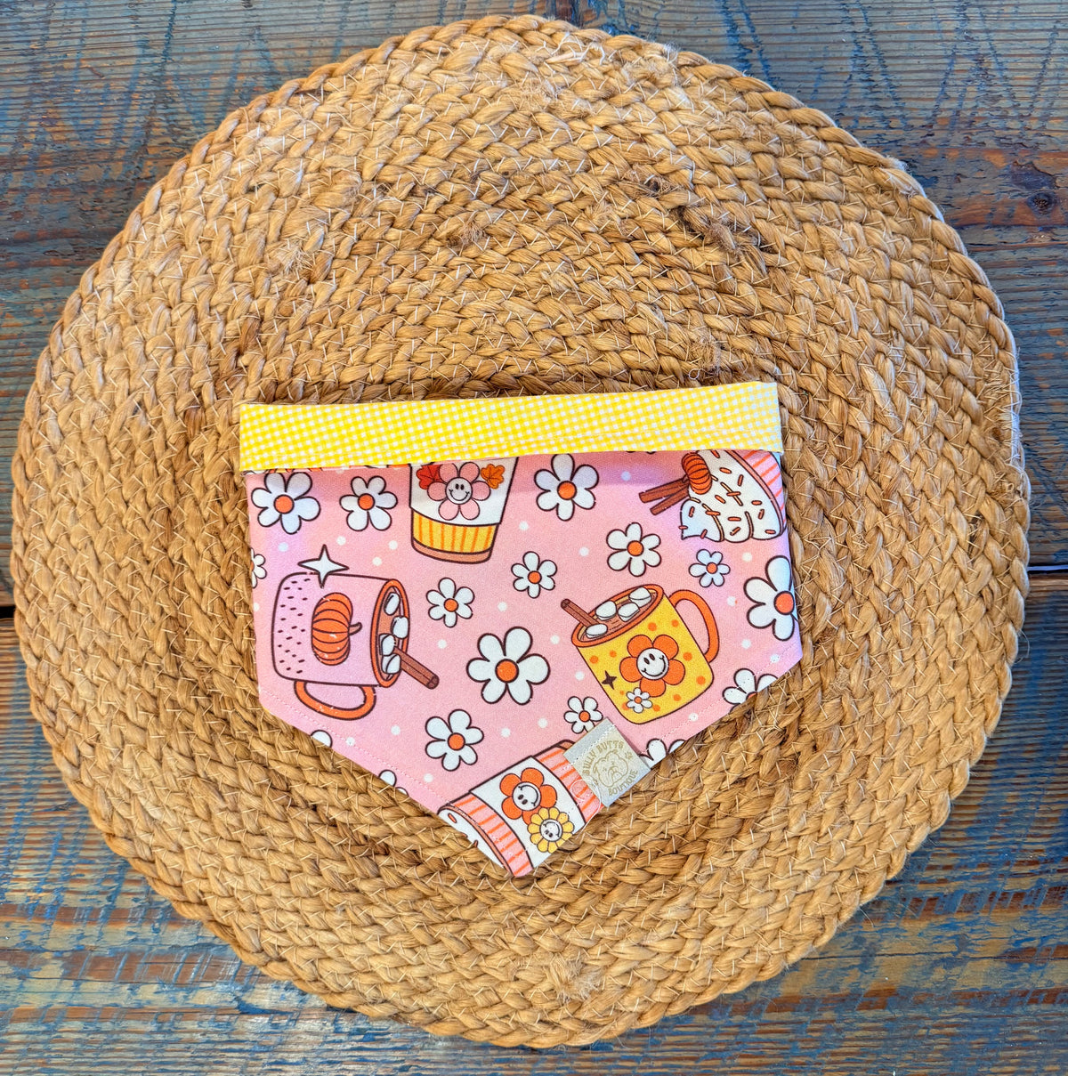 Dog Bandana - Fall Coffee & flowers