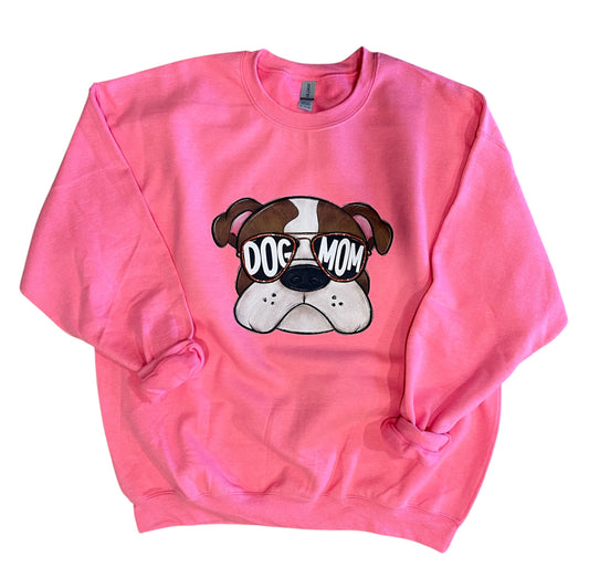 Hot Pink Bulldog -Dog Mom Glasses