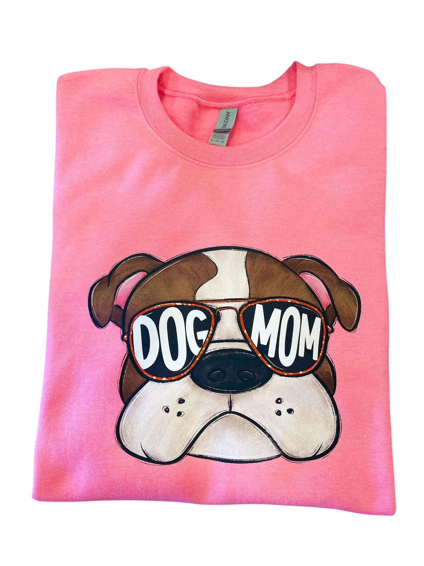 Hot Pink Bulldog -Dog Mom Glasses