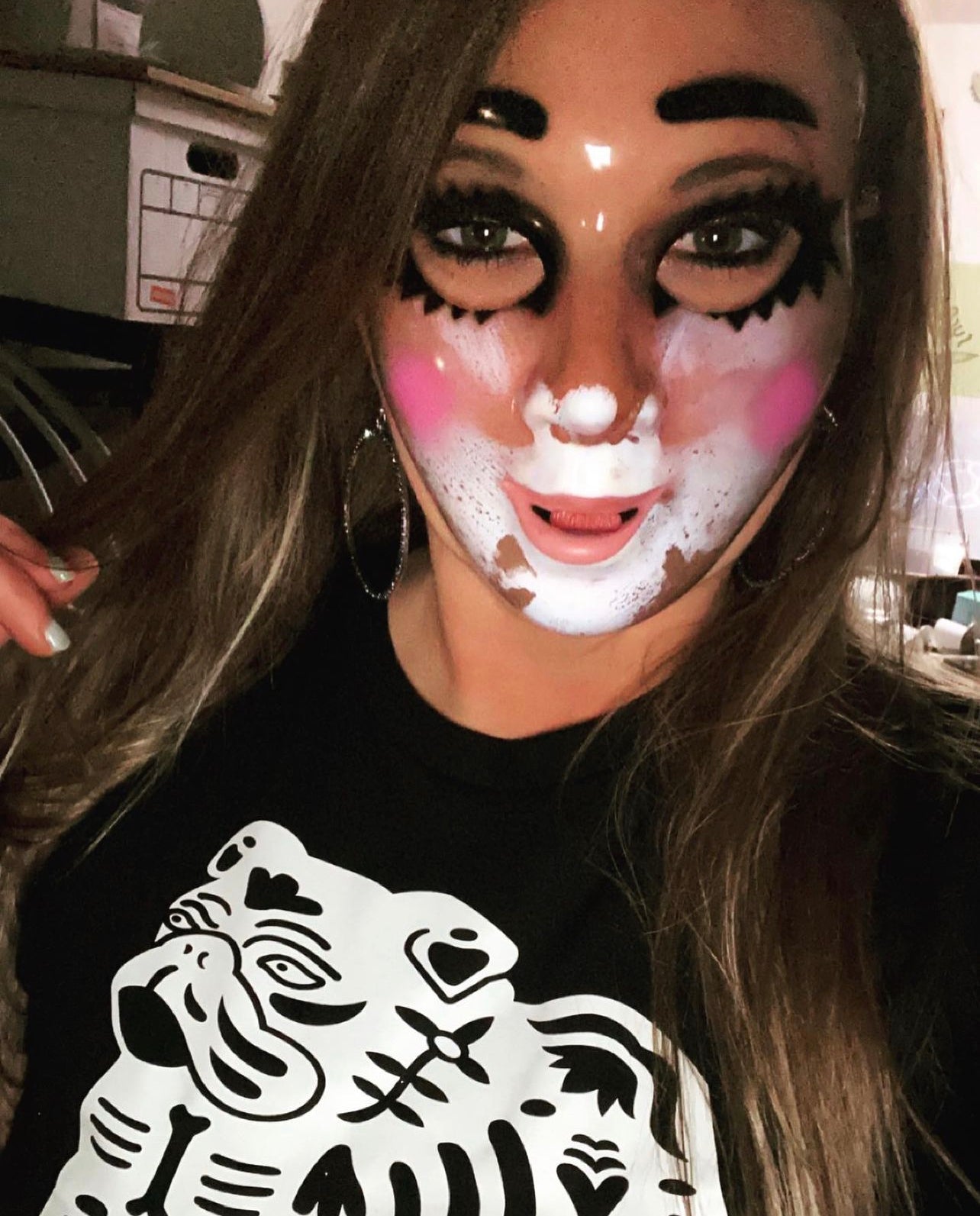 GLOW IN DARK T-shirt Sugar Skull Bulldog