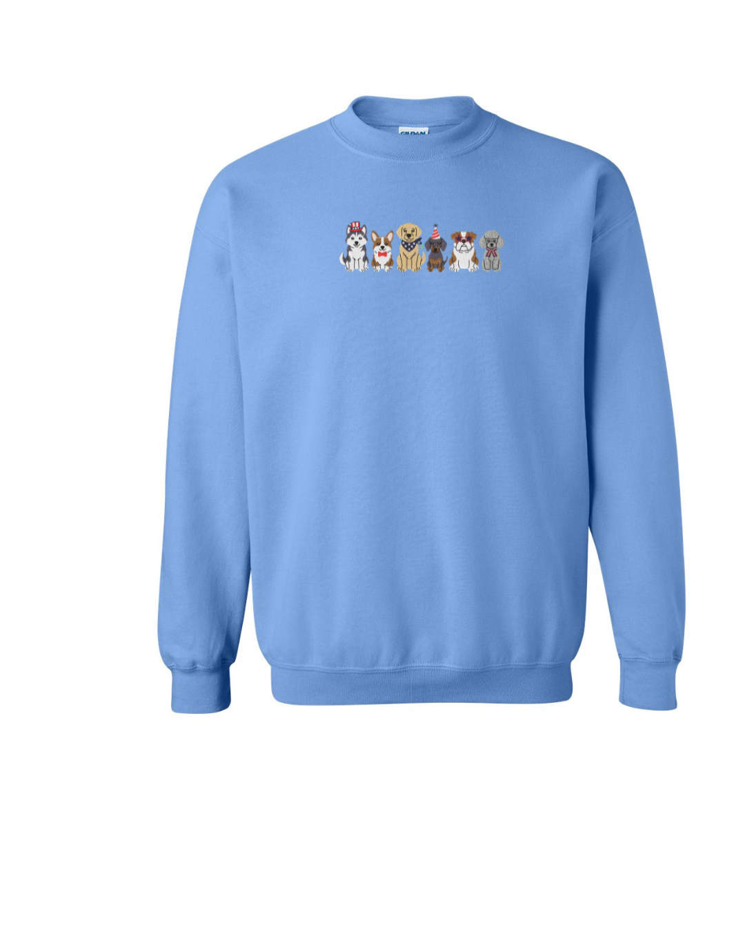 Patriotic Doggies Embroidered Sweatshirt