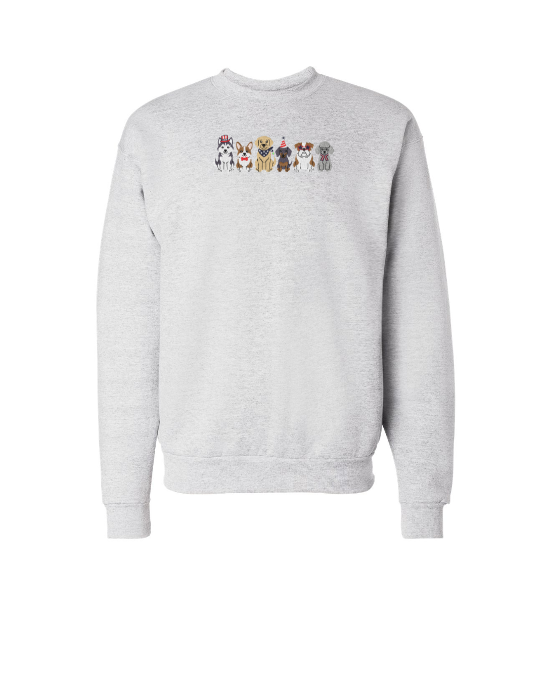 Patriotic Doggies Embroidered Sweatshirt