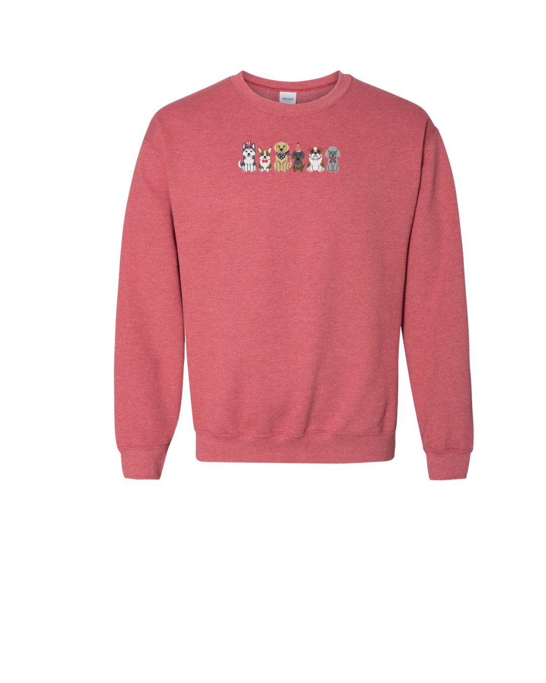 Patriotic Doggies Embroidered Sweatshirt