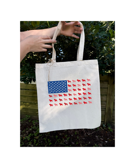Bulldog Flag Tote Bag