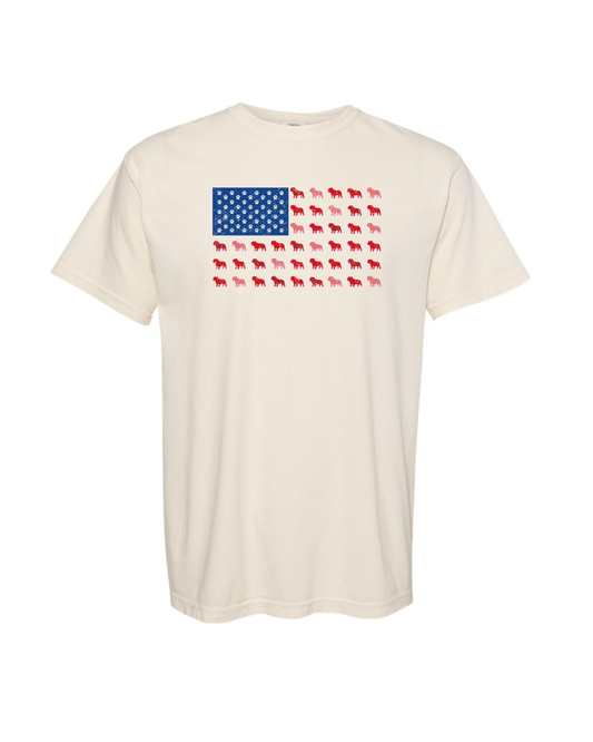 English Bulldog Flag T-Shirt