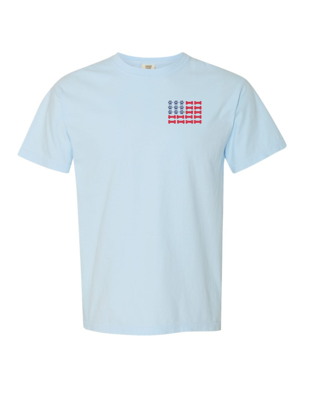 Paw & Bones Flag Logo Embroidered T Shirt