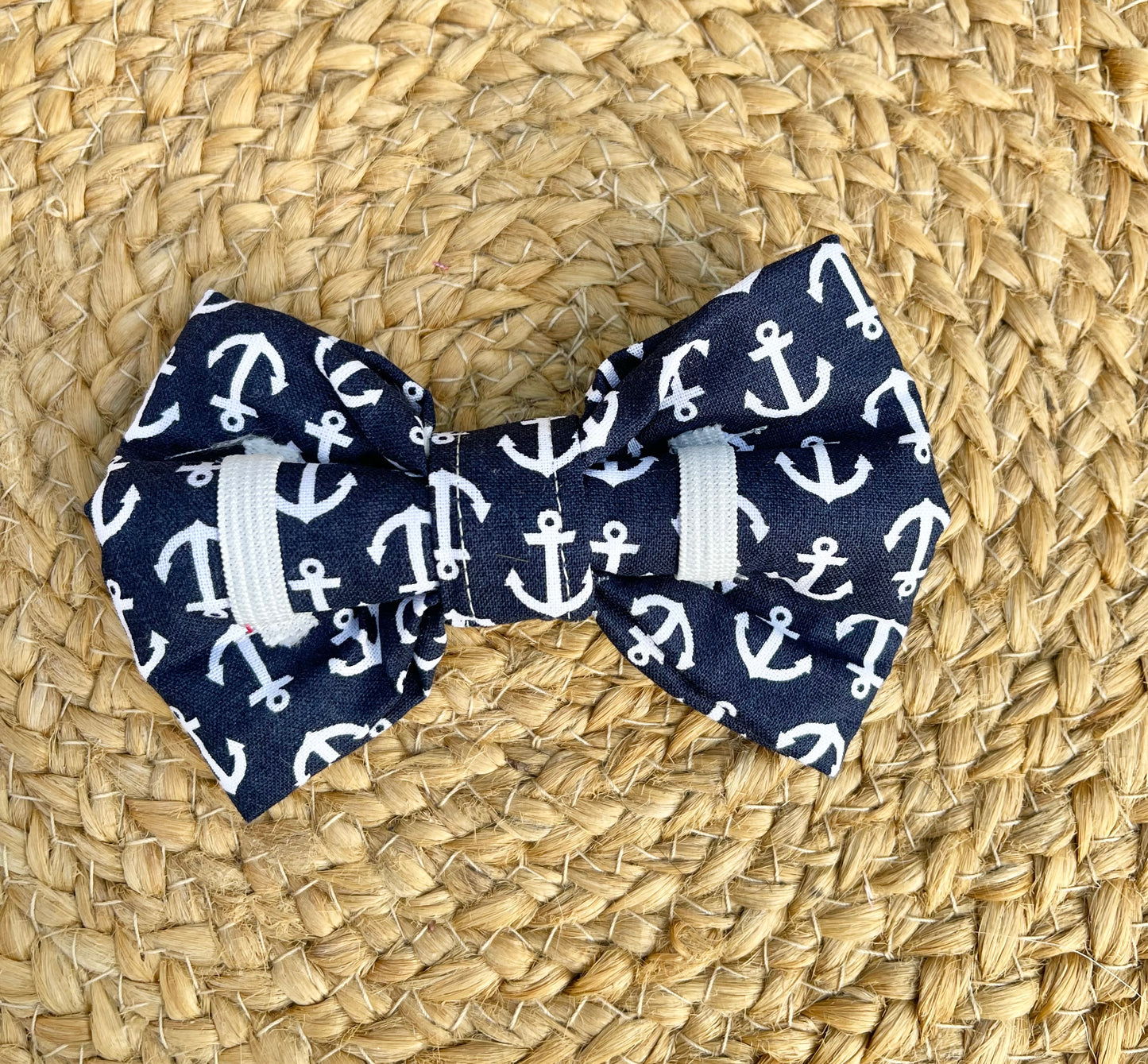 Dog Collar Bowtie -  Anchors Away!