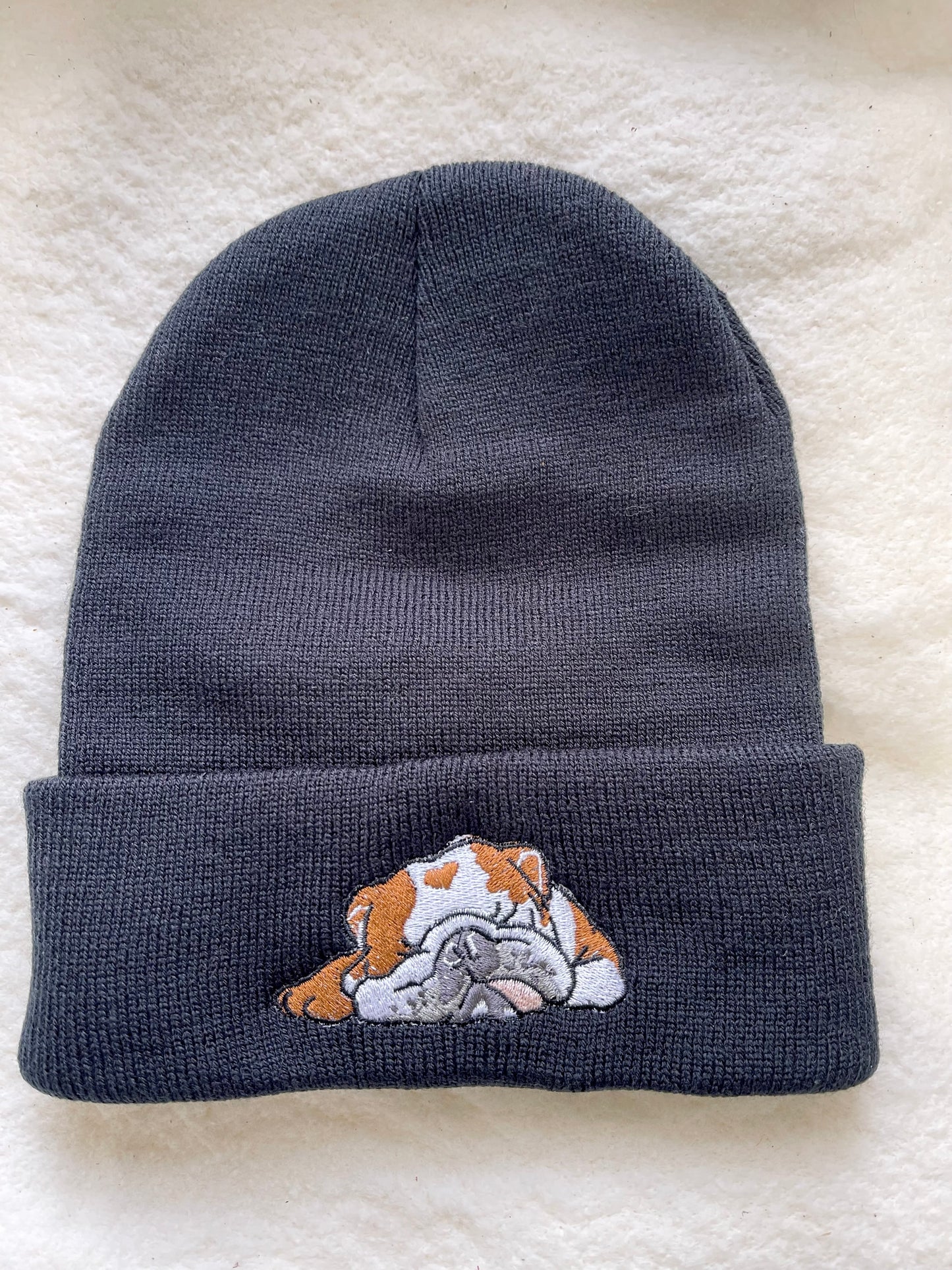 Napping Bulldog Beanie