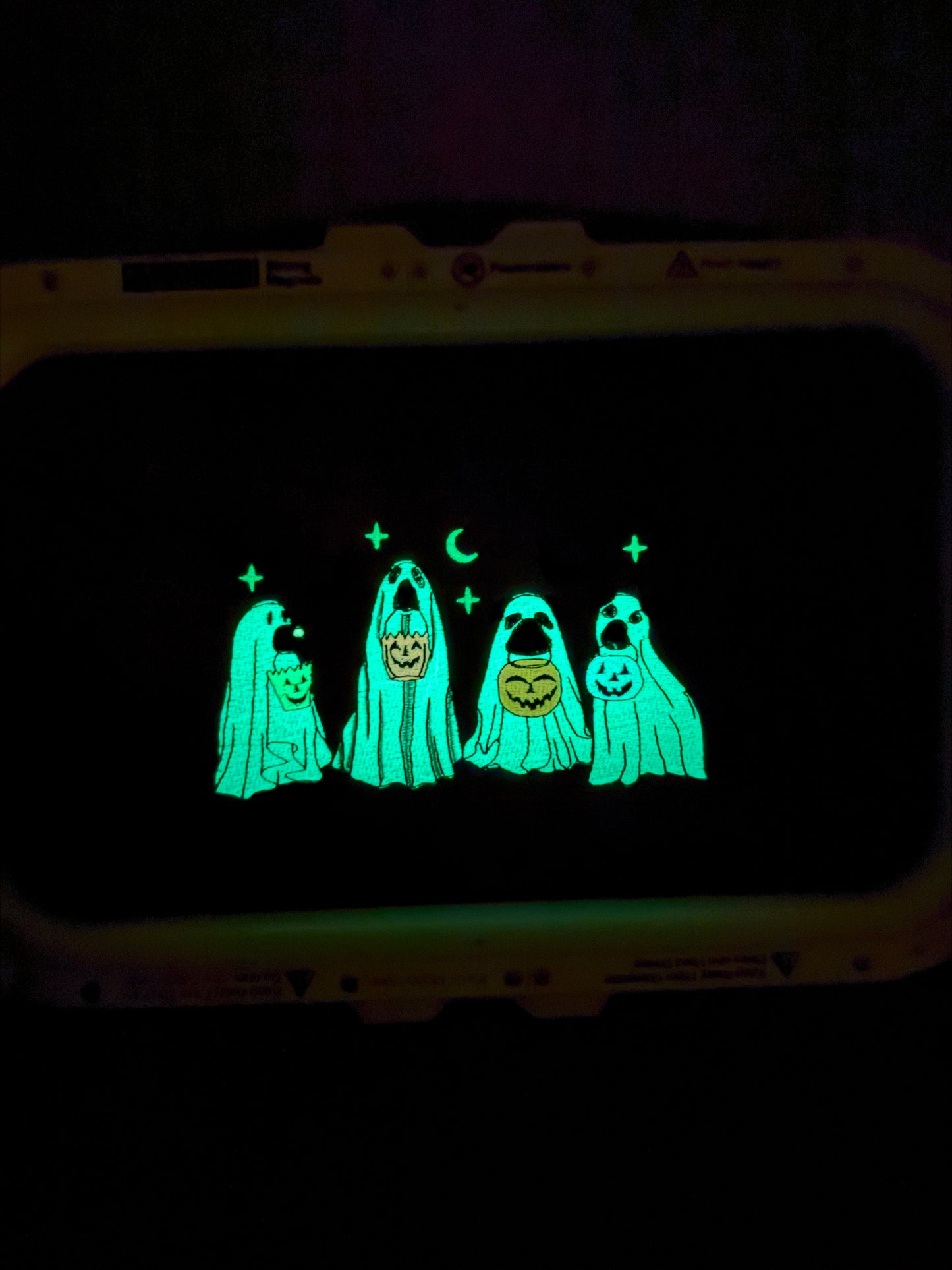 GLOW IN THE DARK- 4 Ghost Dogs LONG SLEEVE (Multi Color Ghost)