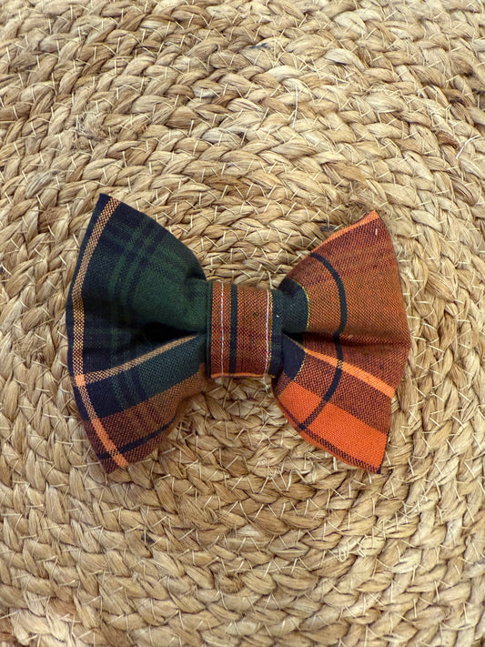 Bowtie - Green & Orange Plaid