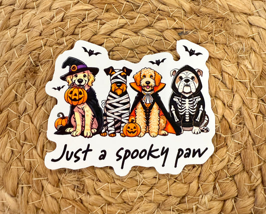 A Spooky Paw - STICKER