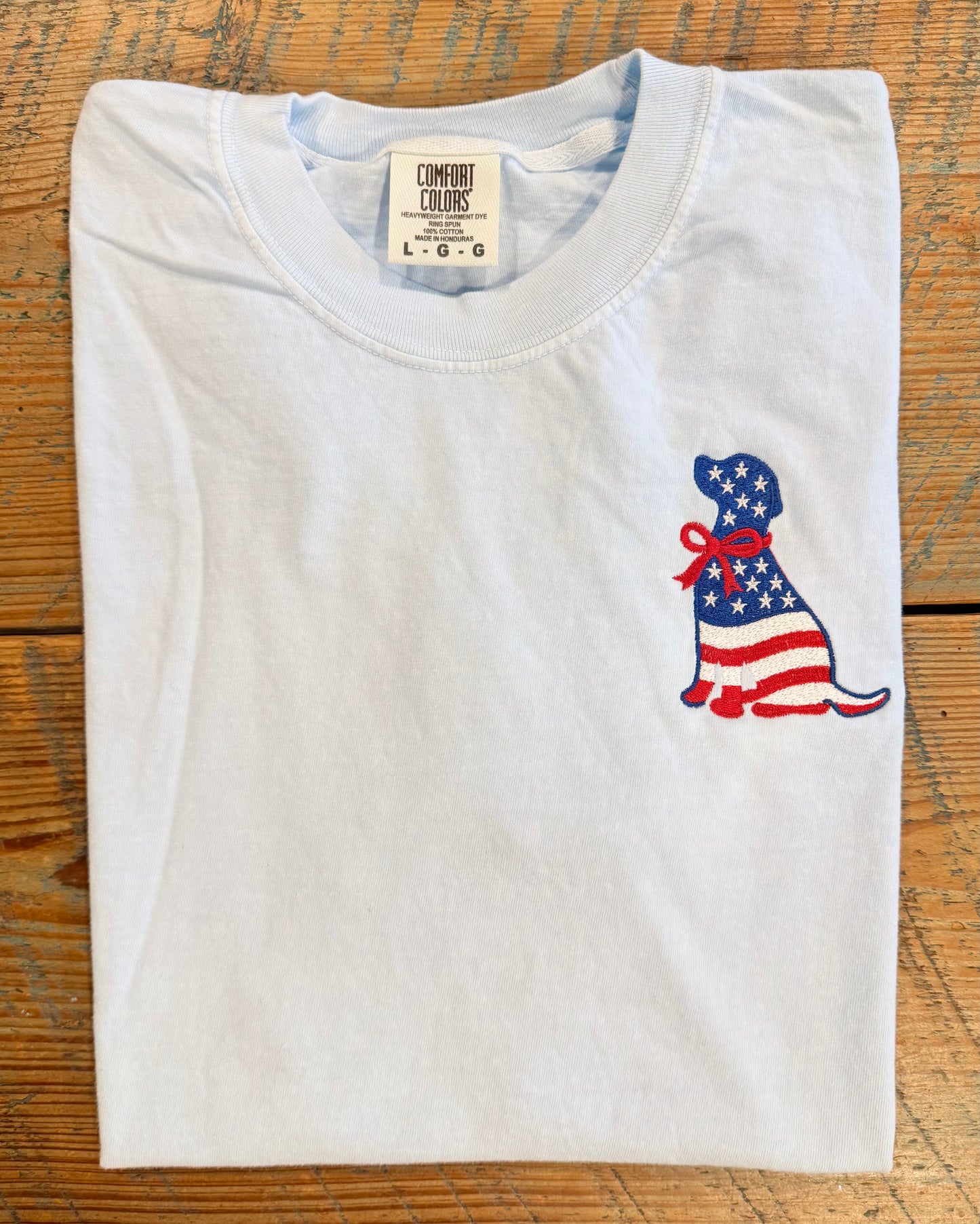 Patriotic Dog Logo Embroidered T-Shirt/Sweatshirt