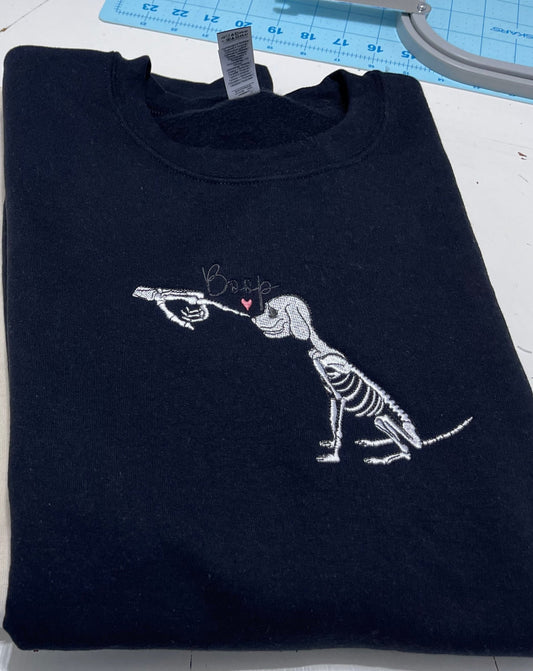 BOOP GLOW IN THE DARK Skeleton Crew Neck (embroidered)