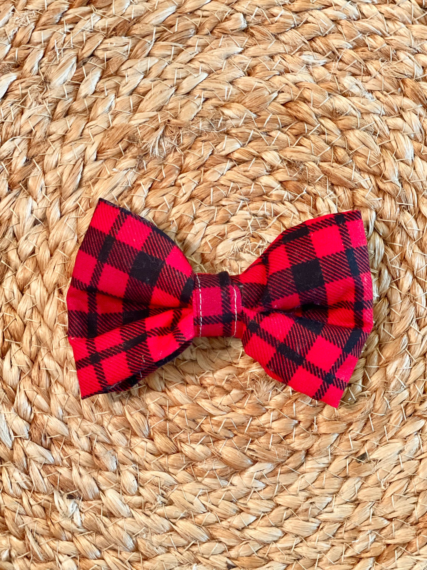 Dog Collar Bowtie - Buffalo Plaid