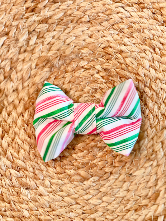 Dog Collar Bowtie - Candy Cane