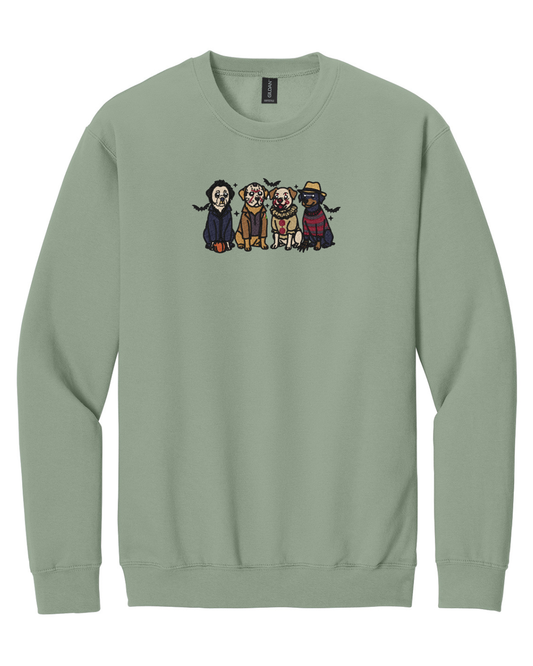 Horror Movie Dogs GLOWING EYES Embroidered Sweatshirt (LIMITED)