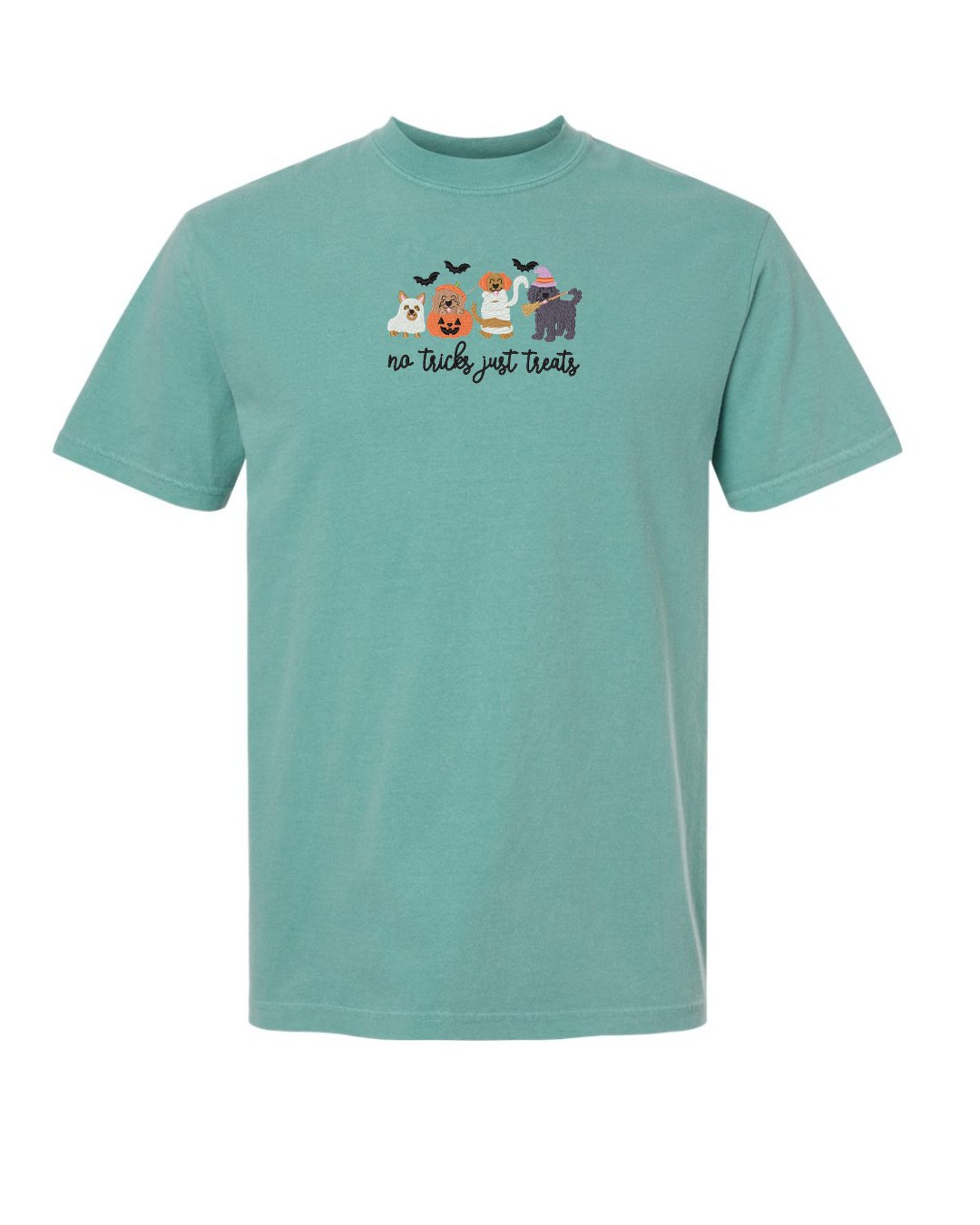 No Tricks Just Treats Embroidered T-Shirt