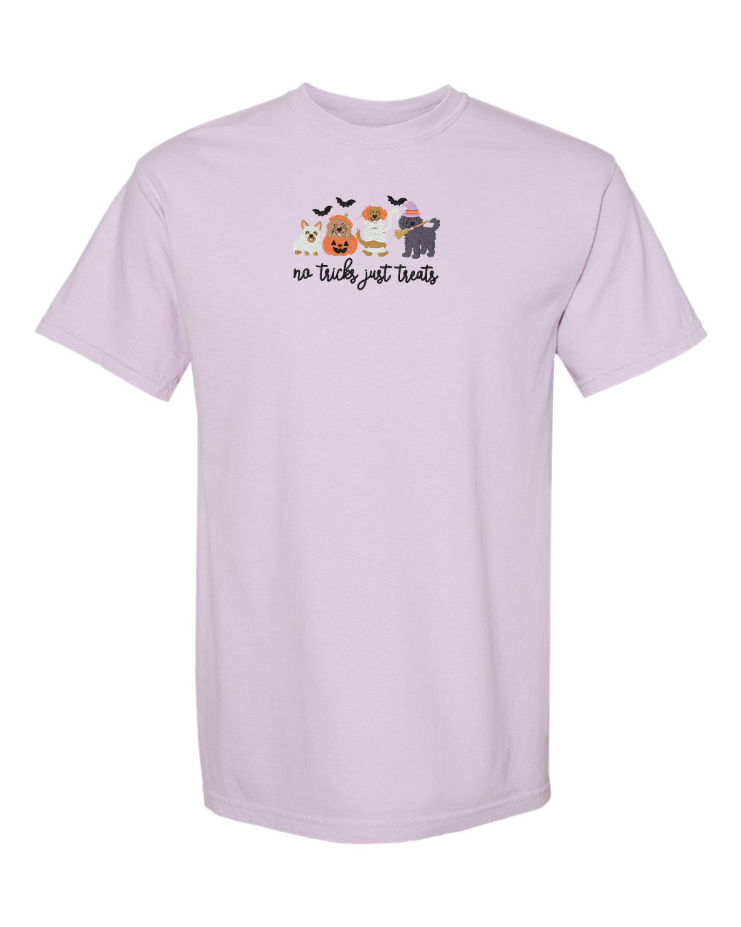No Tricks Just Treats Embroidered T-Shirt