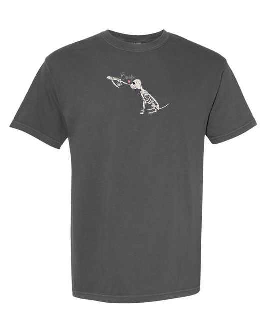 BOOP Skeleton Embroidered GLOW IN THE DARK (Short Sleeve T)