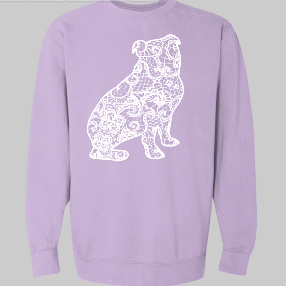 Lace Bulldog Crewneck (Orchid)