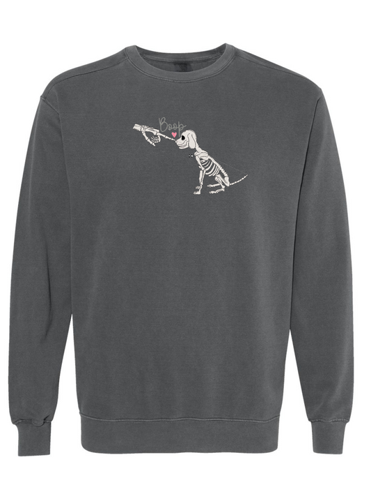 BOOP GLOW IN THE DARK Skeleton embroidered (SWEATSHIRT)