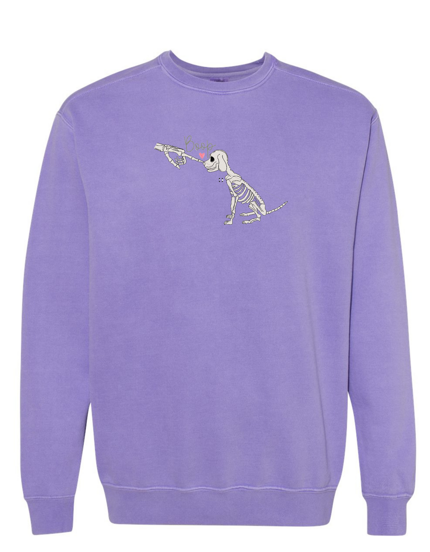 BOOP GLOW IN THE DARK Skeleton embroidered (SWEATSHIRT)
