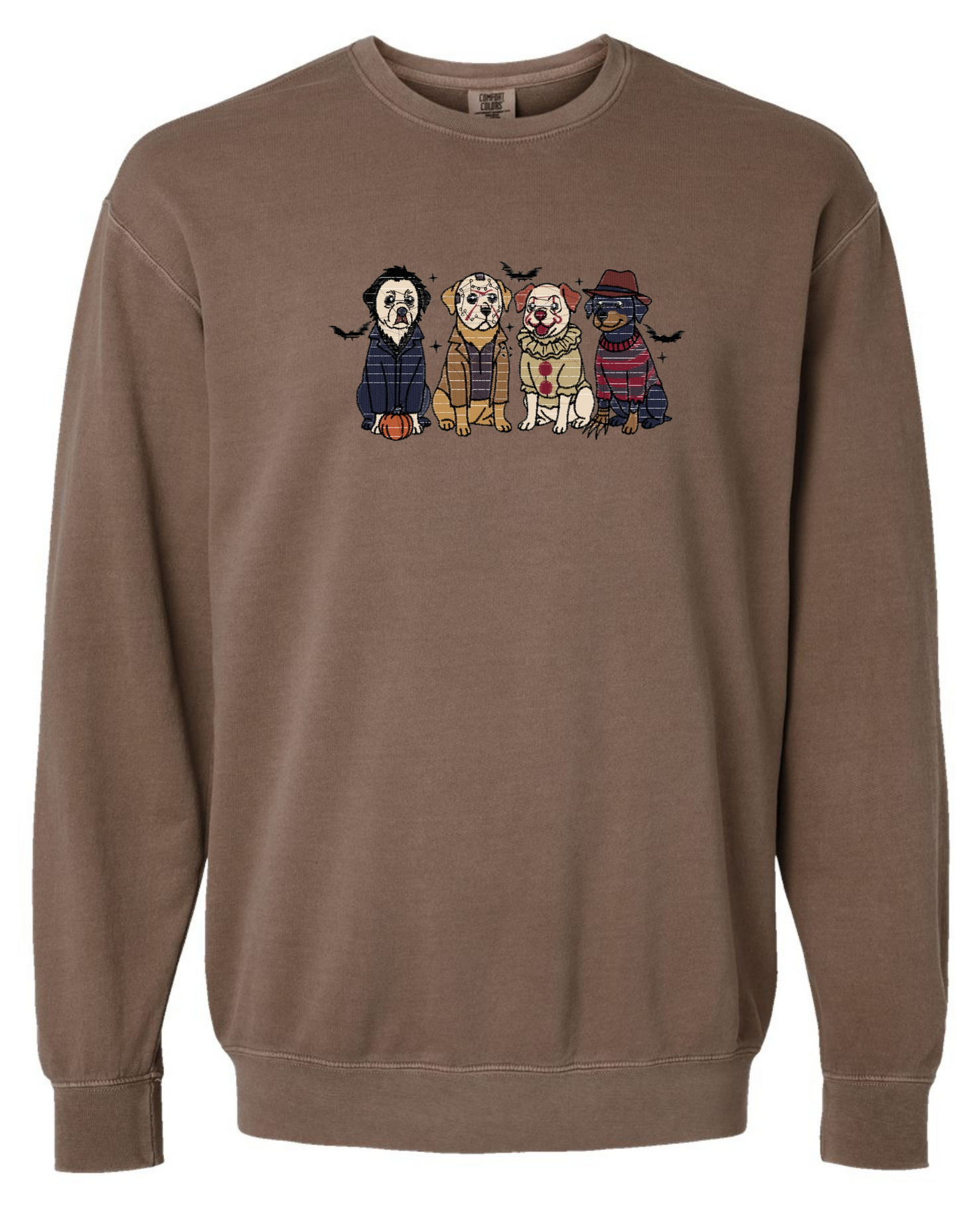 SPOOKY MASK DOGS Embroidered (Sweatshirt)