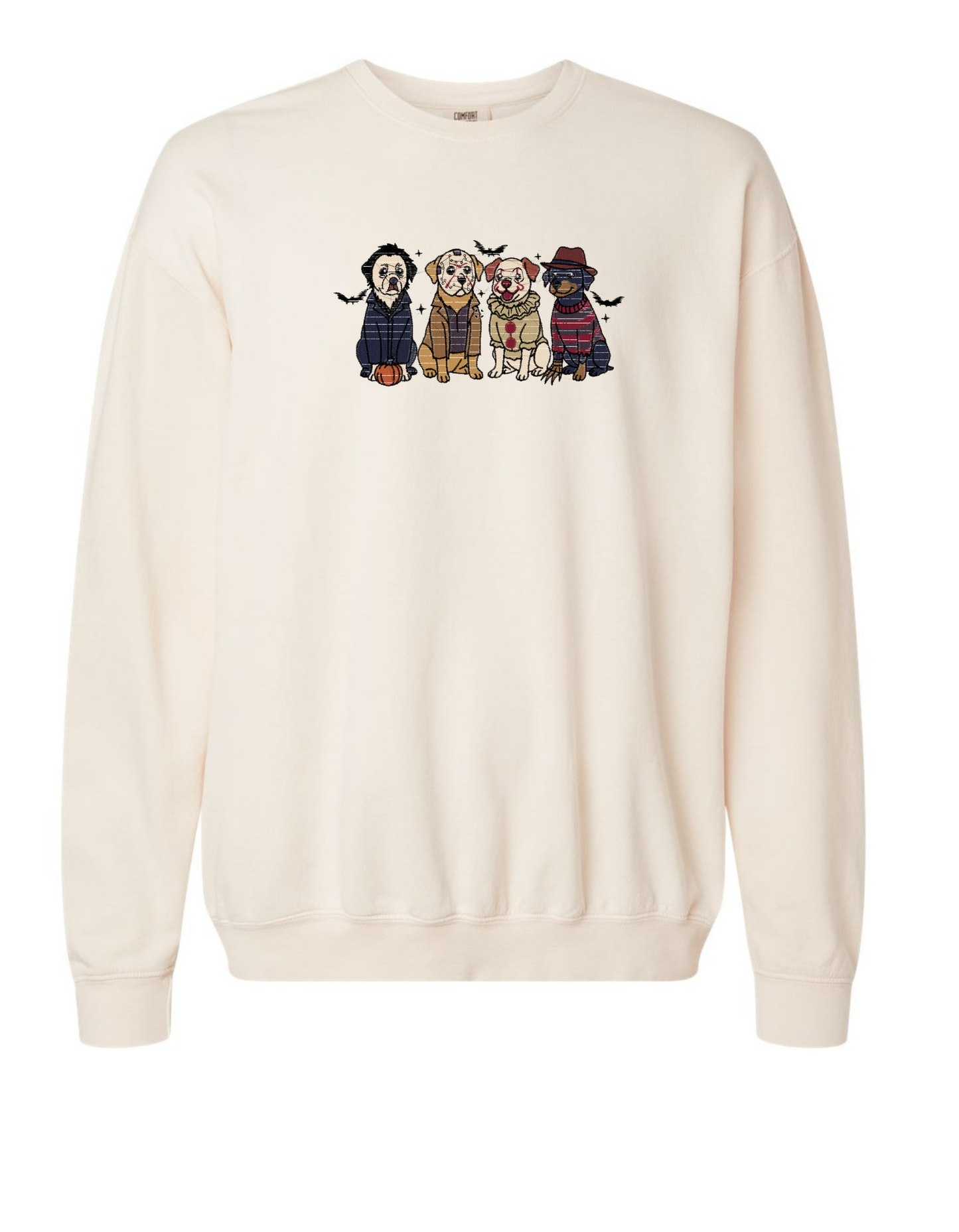 SPOOKY MASK DOGS Embroidered (Sweatshirt)