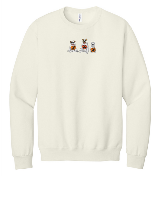 Ghost Dog Buddies GLOW IN THE DARK Embroidered Sweatshirt