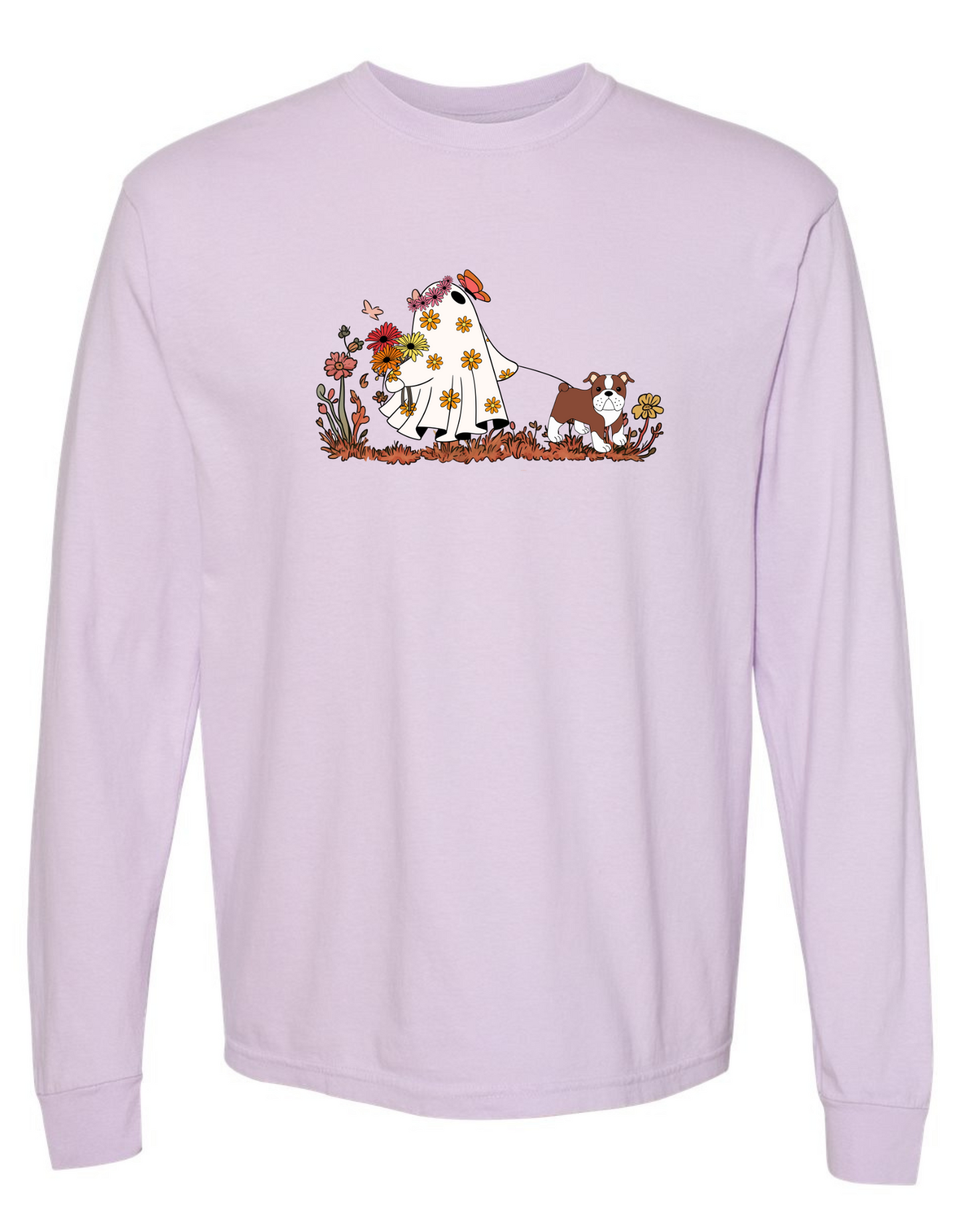 Pretty Ghost Walking Bulldog (LONG SLEEVE)