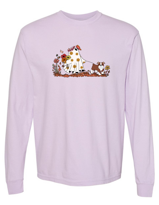 Pretty Ghost Walking Bulldog (LONG SLEEVE)