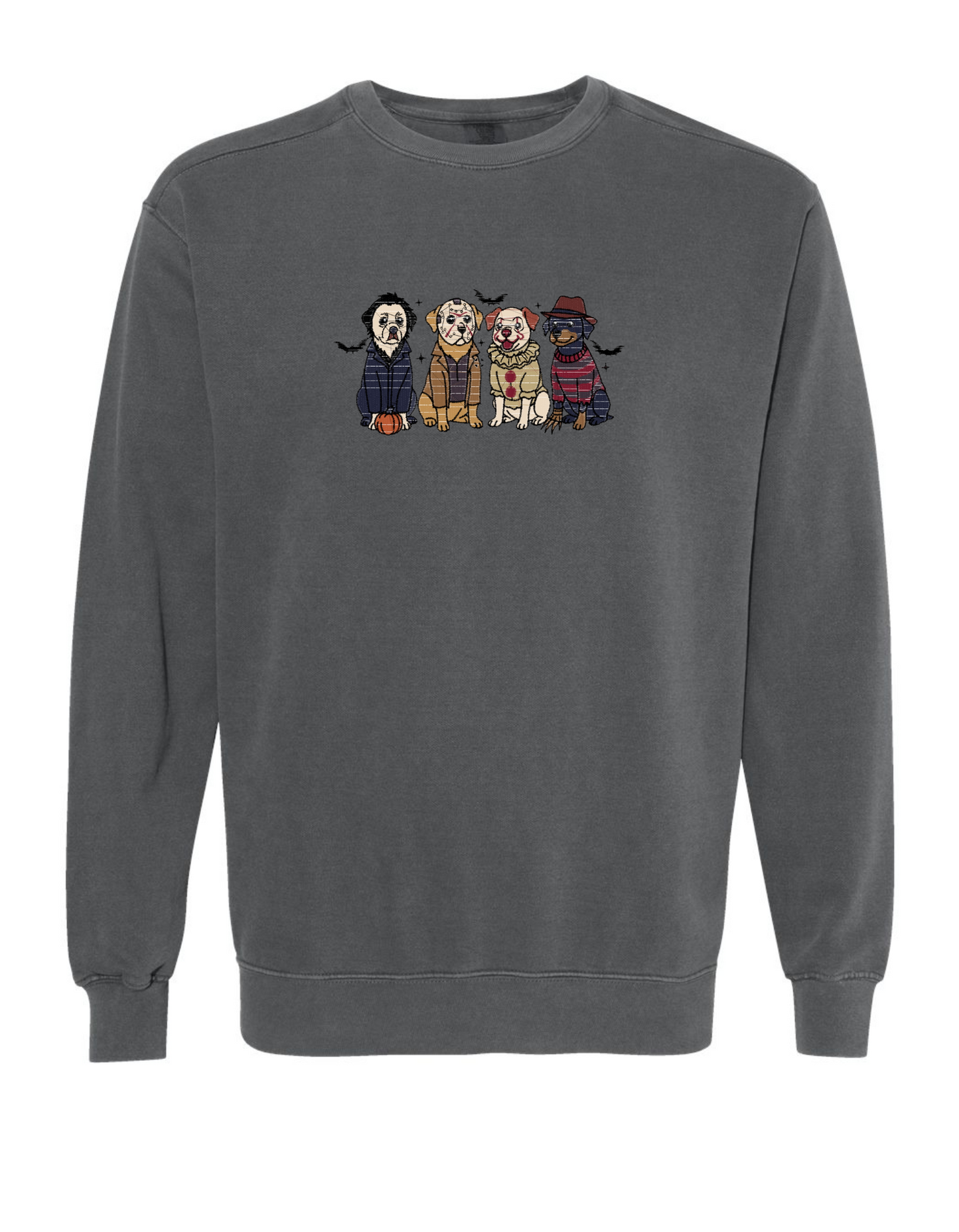 SPOOKY MASK DOGS Embroidered (Sweatshirt)