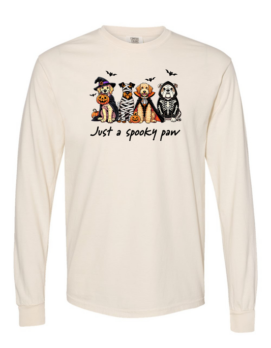 A SPOOKY PAW T-SHIRT LONG SLEEVE