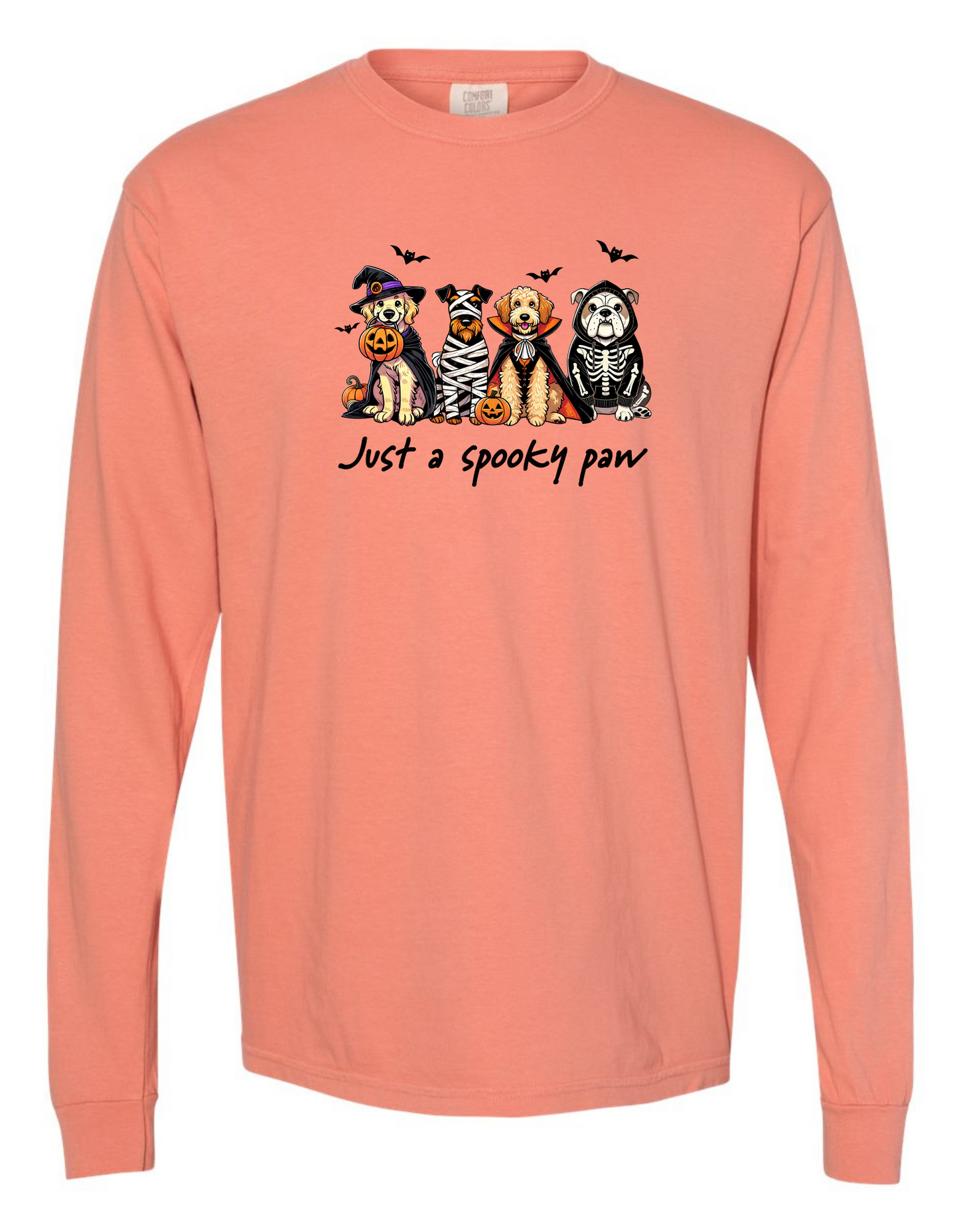 A SPOOKY PAW T-SHIRT LONG SLEEVE