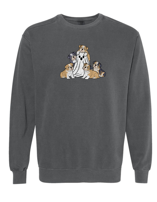 BULLDOG PUPPIES w/ghost Embroidered (SWEATSHIRT)