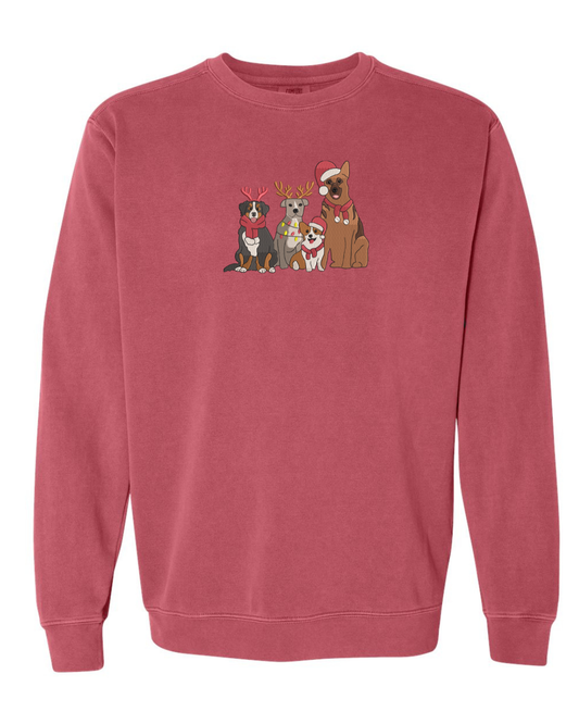 4 Naughty Dogs Embroidered Sweatshirt